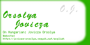 orsolya jovicza business card